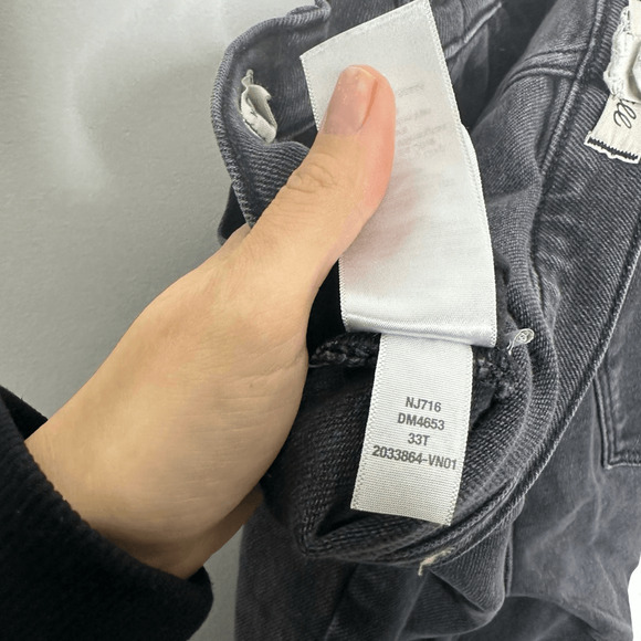 MADEWELL Tall Kick Out Crop Jean womens Starkey Wash NJ716 GRAY stretch 33 tall - Picture 8 of 8